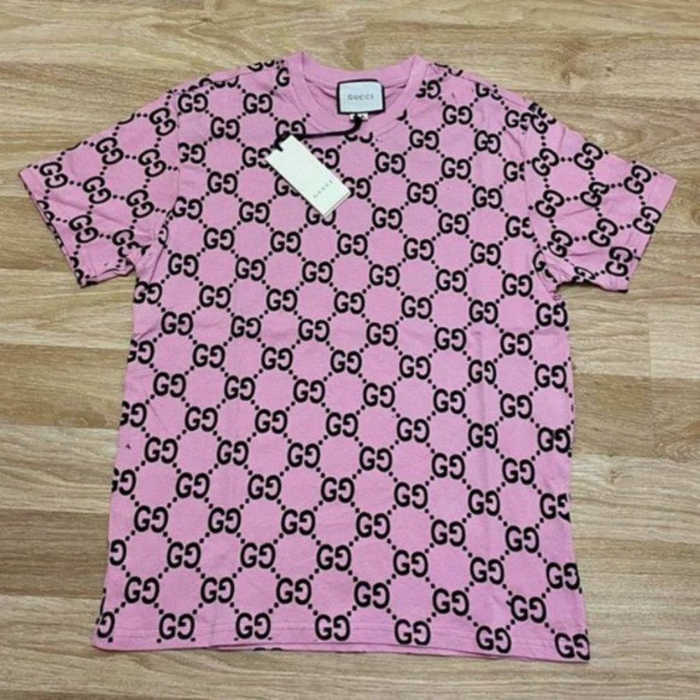 GUCCI MEN ITALY COTTON PINK SHIRT LARGE